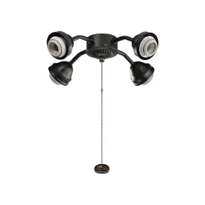 13 In. 4 LED Lights Bent Arm Fitter Ceiling Fan Light Kit, Oil Brushed Bronze Finish