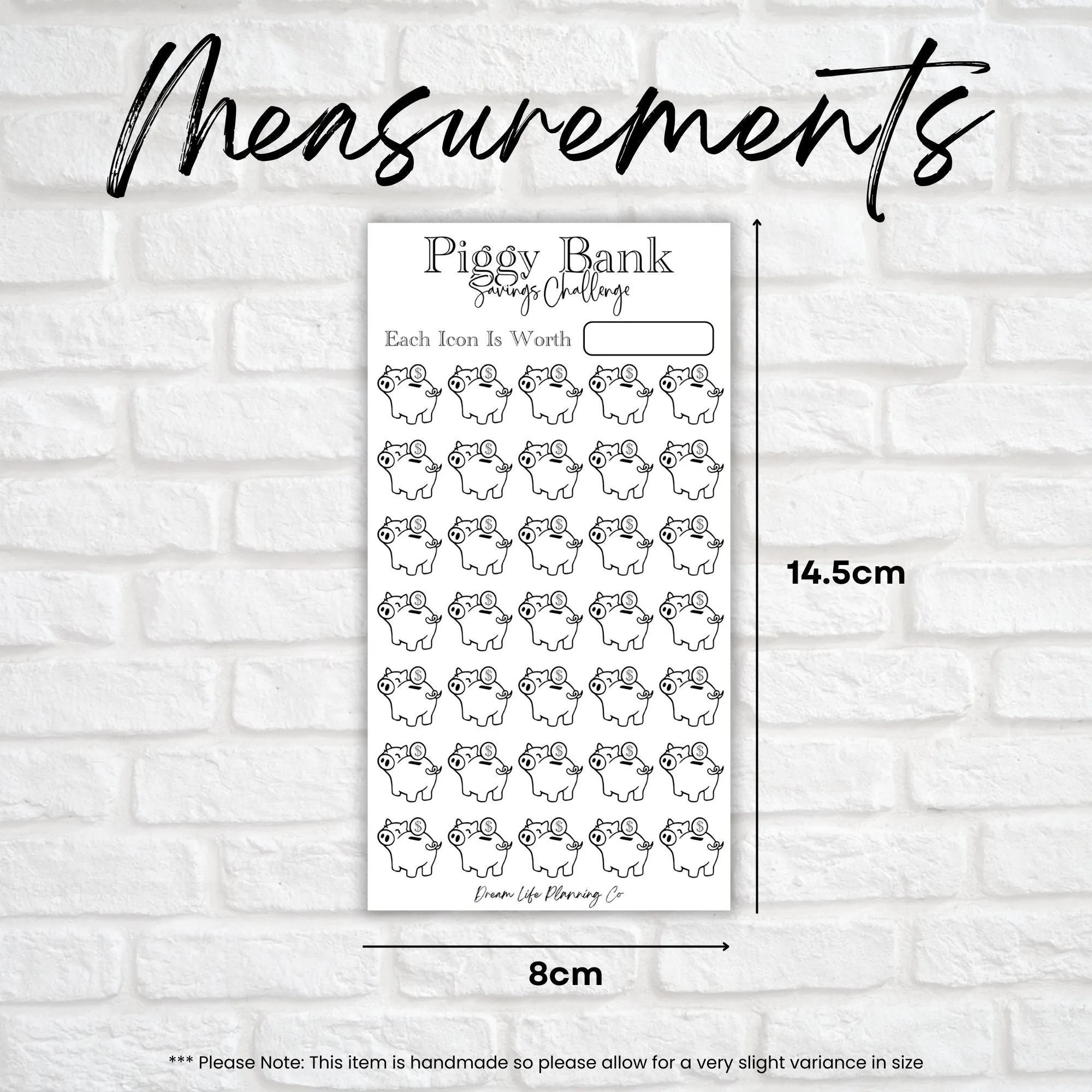 1K 2K 3K 5K Laminated Savings Challenge Cards