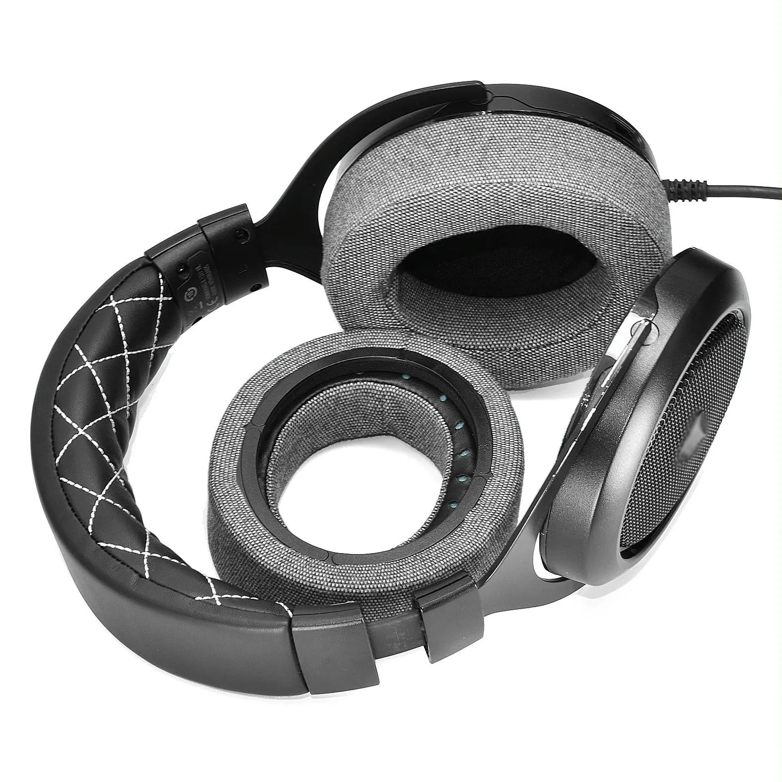 2-pack Grey Linen Earpads for Corsair Pro Headsets