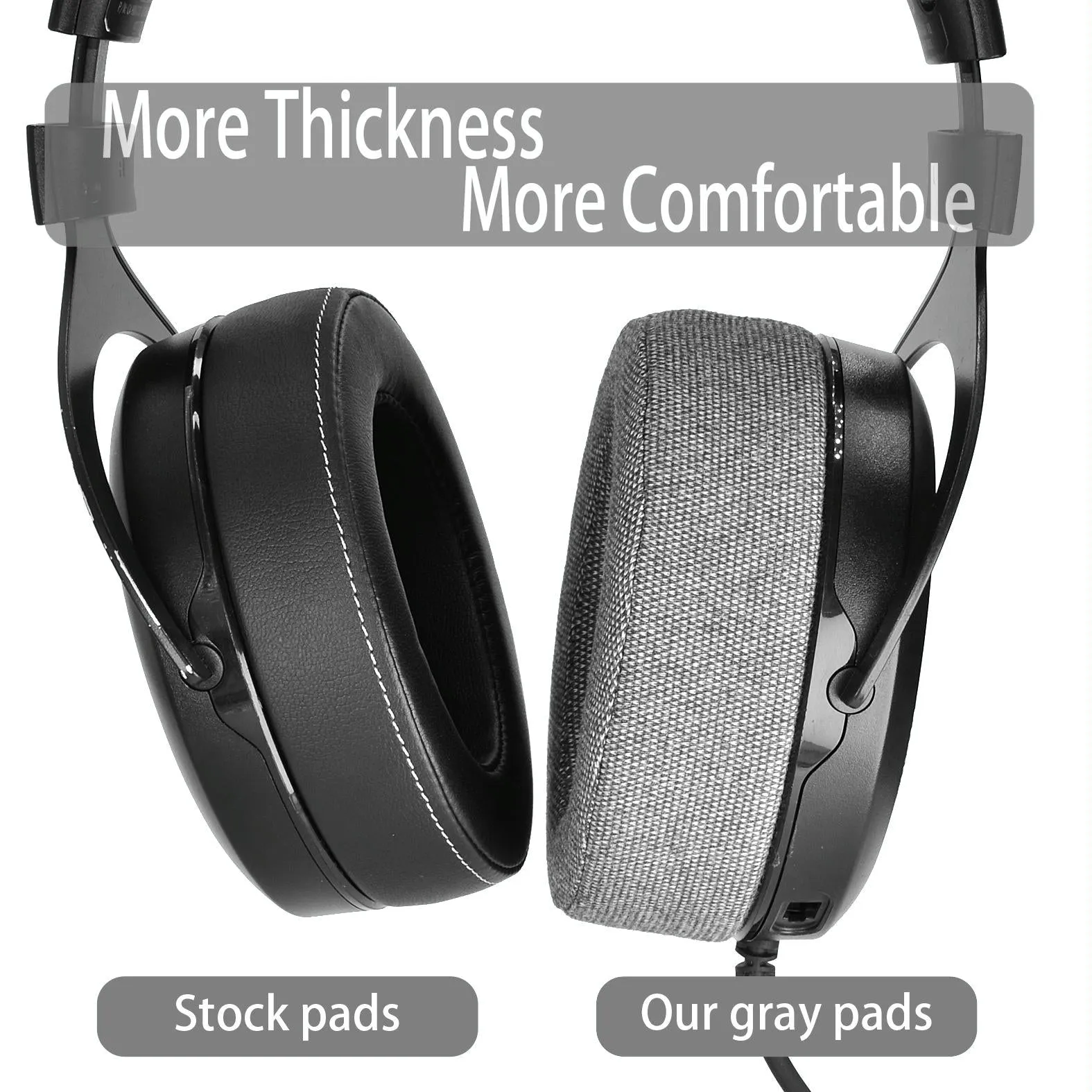2-pack Grey Linen Earpads for Corsair Pro Headsets