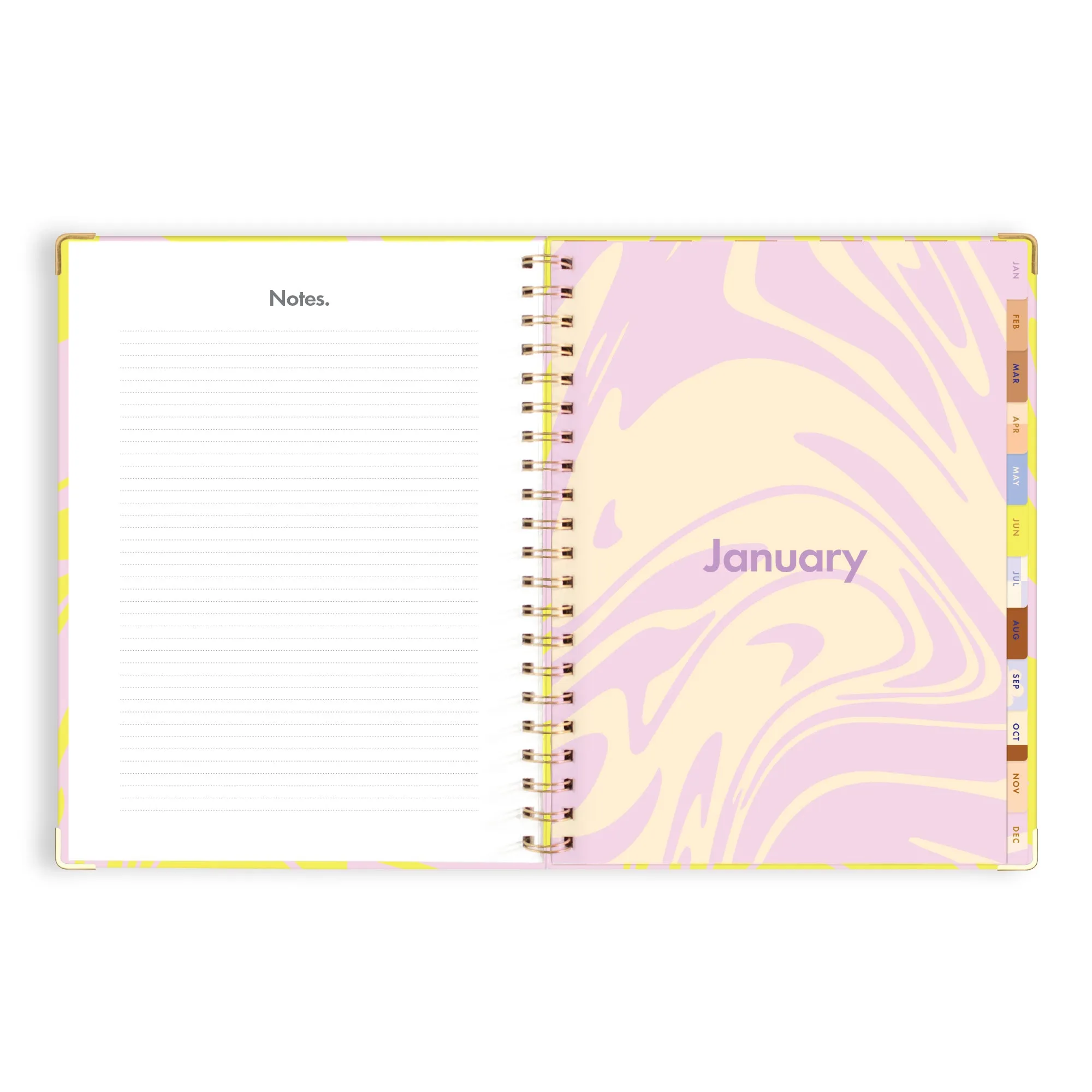 2025 A4 Academic Vertical Planner - Acid Wash