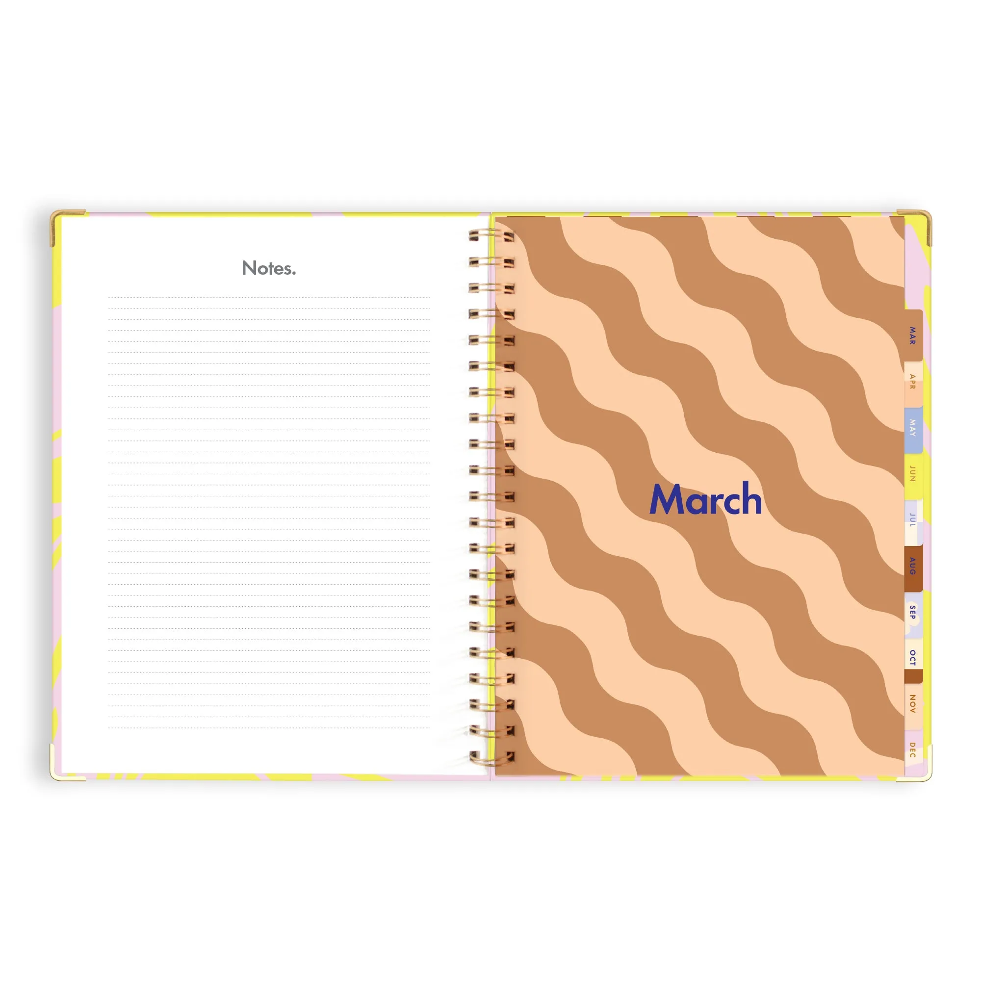 2025 A4 Academic Vertical Planner - Acid Wash