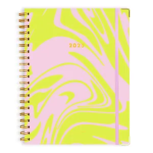 2025 A4 Academic Vertical Planner - Acid Wash
