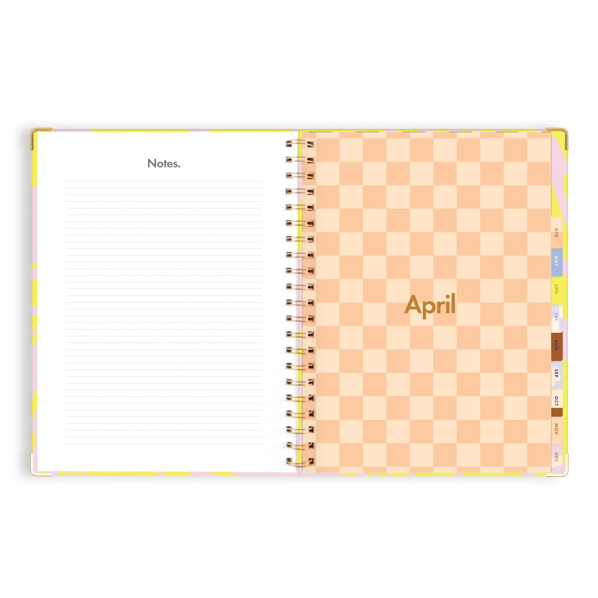 2025 A4 Academic Vertical Planner - Acid Wash