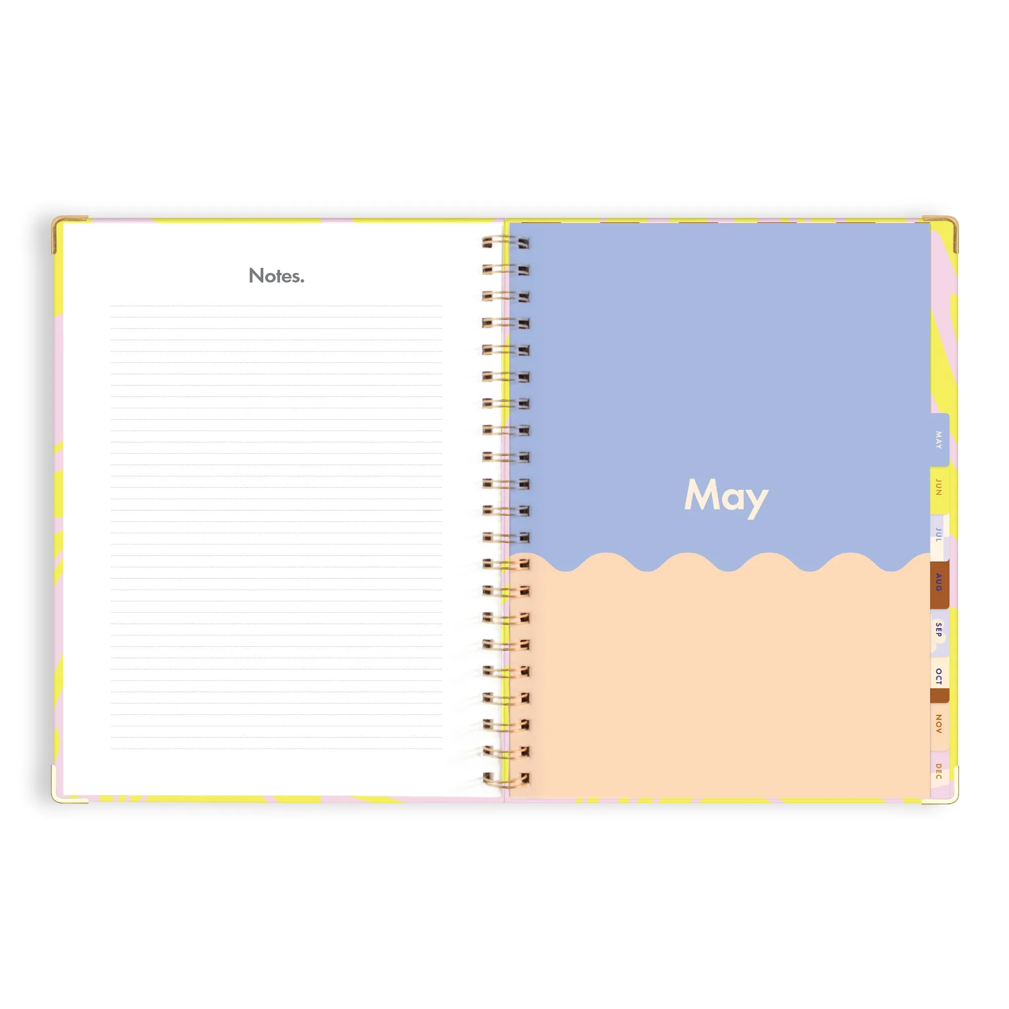 2025 A4 Academic Vertical Planner - Acid Wash