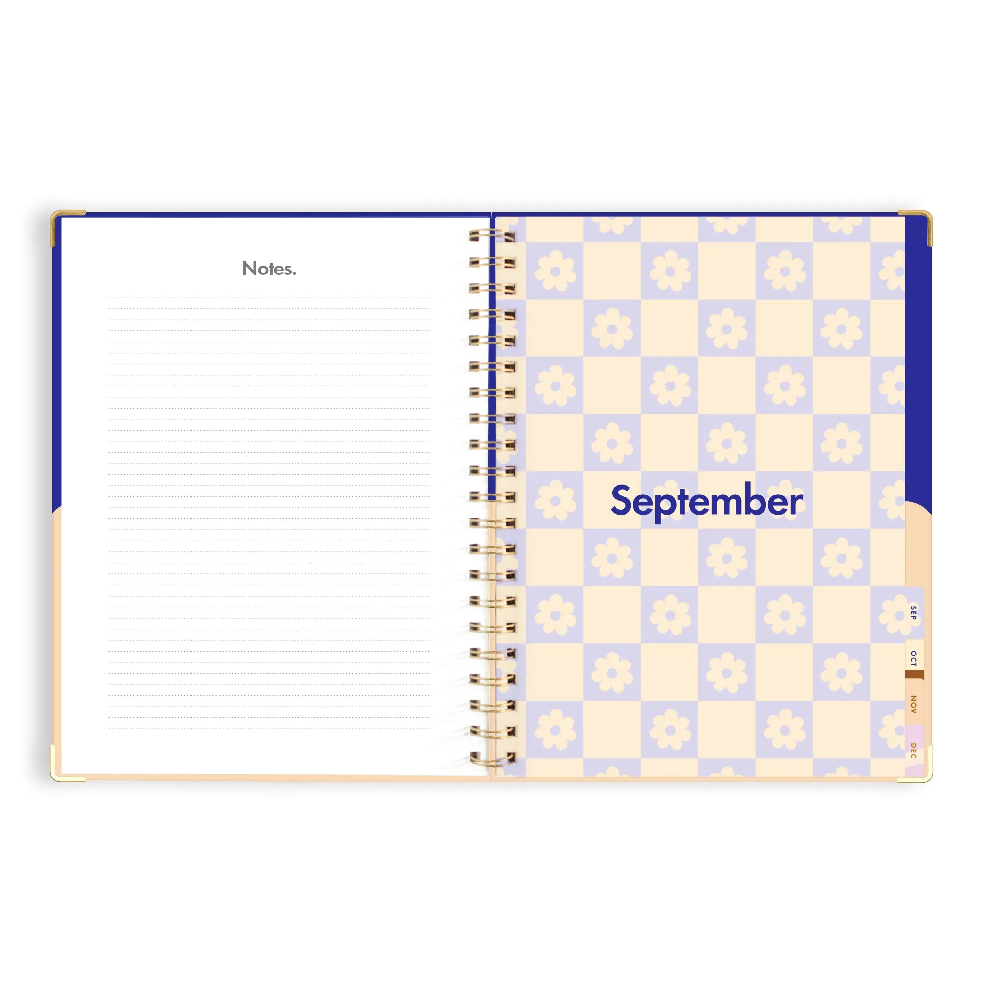 2025 A4 Academic Vertical Planner - Cobalt Ripple