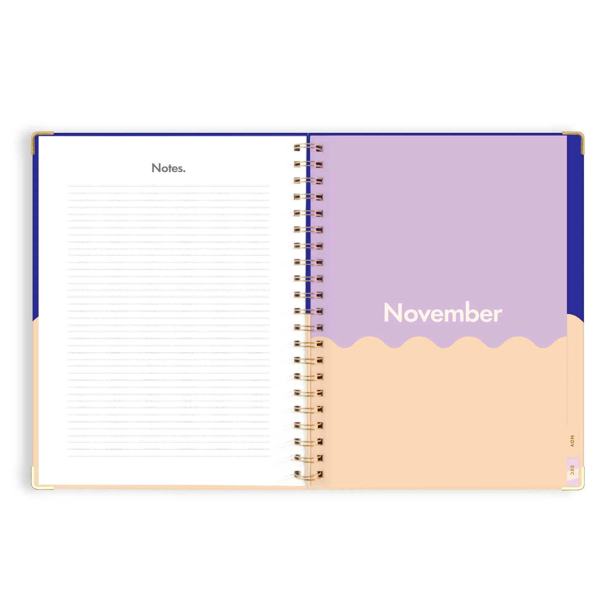 2025 A4 Academic Vertical Planner - Cobalt Ripple