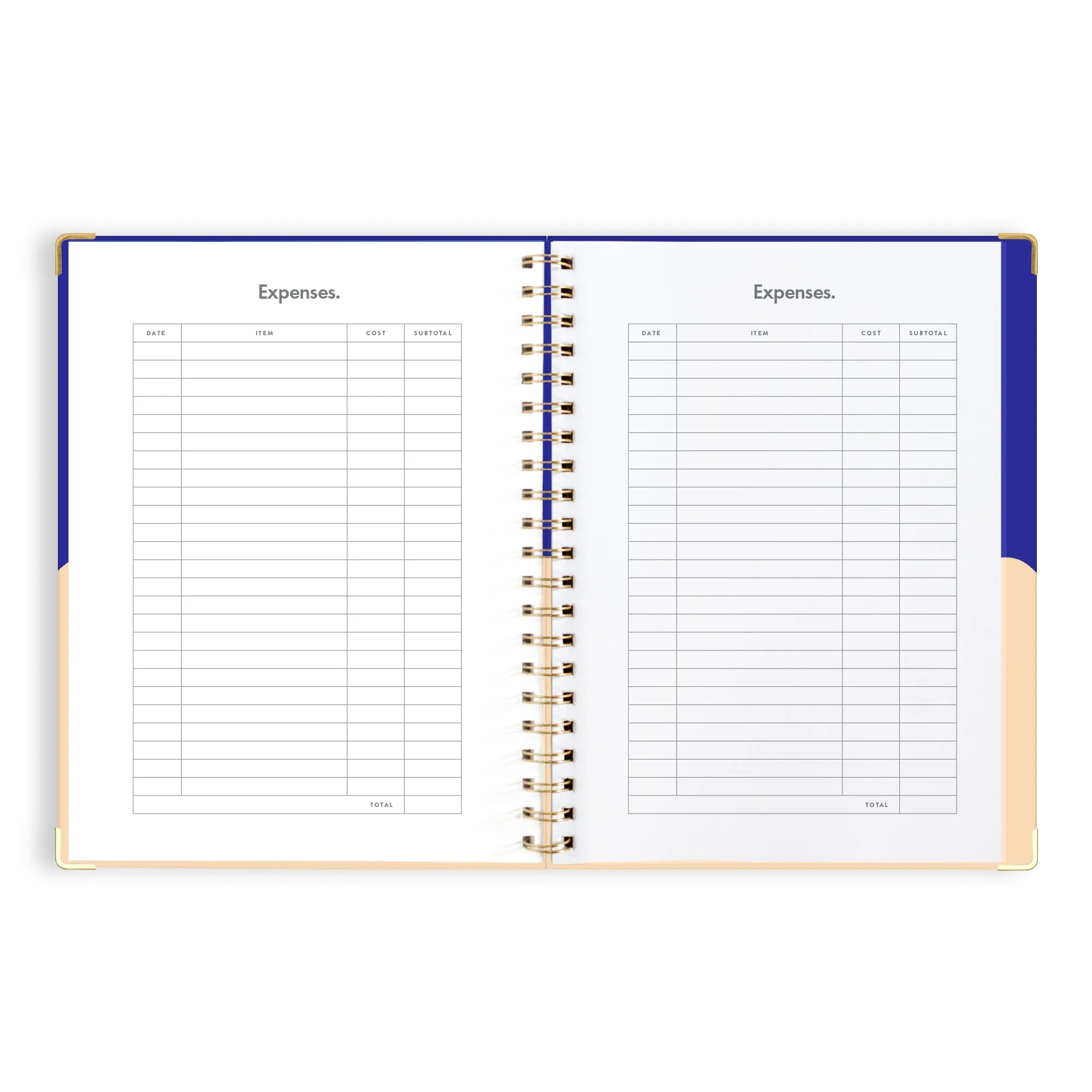 2025 A4 Academic Vertical Planner - Cobalt Ripple