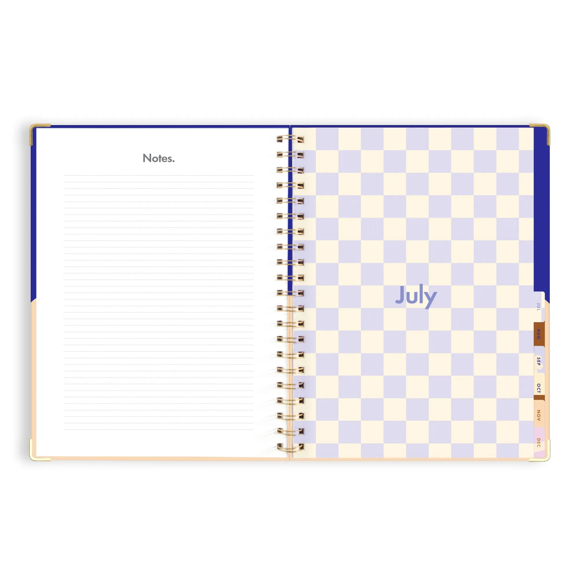 2025 A4 Academic Vertical Planner - Cobalt Ripple