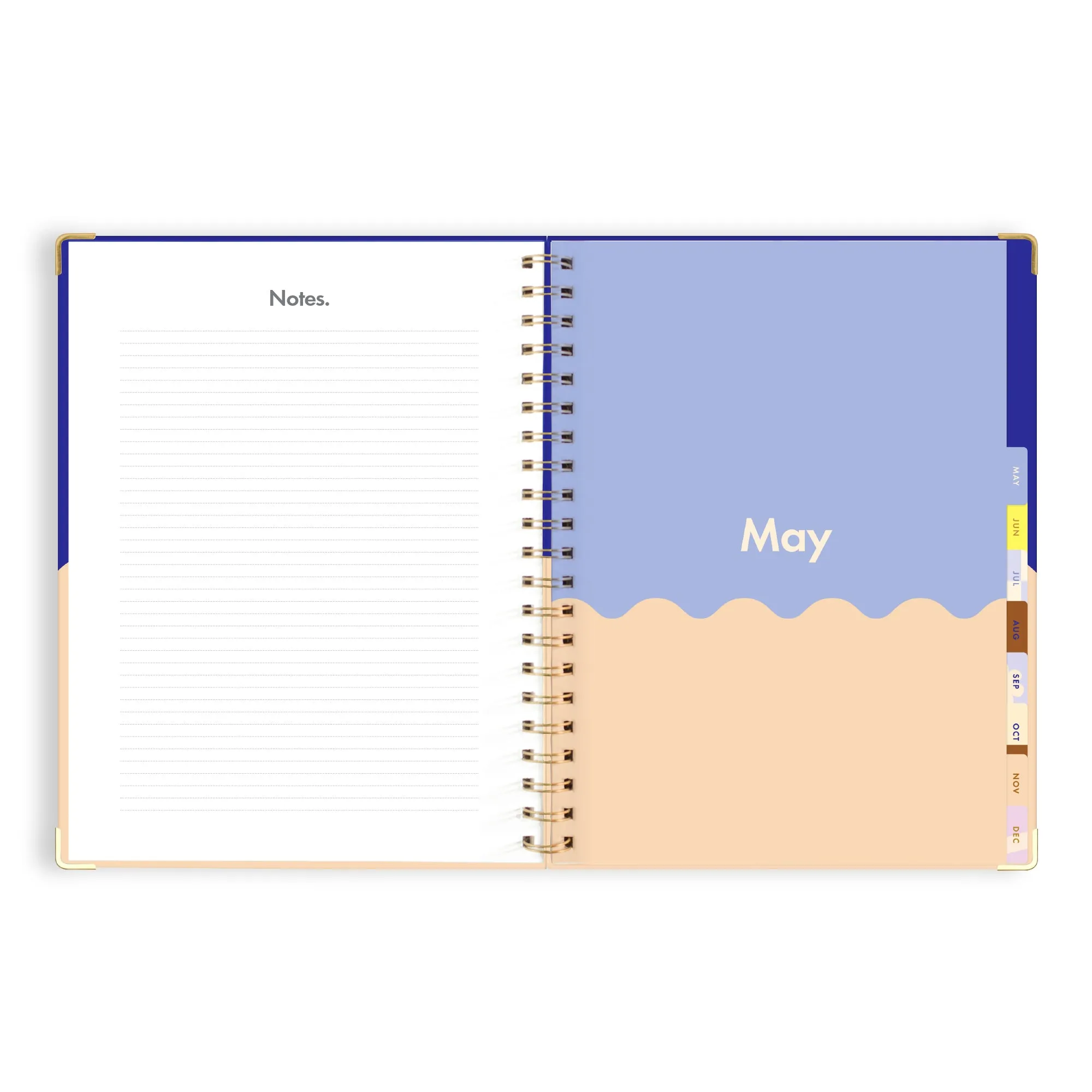 2025 A4 Academic Vertical Planner - Cobalt Ripple