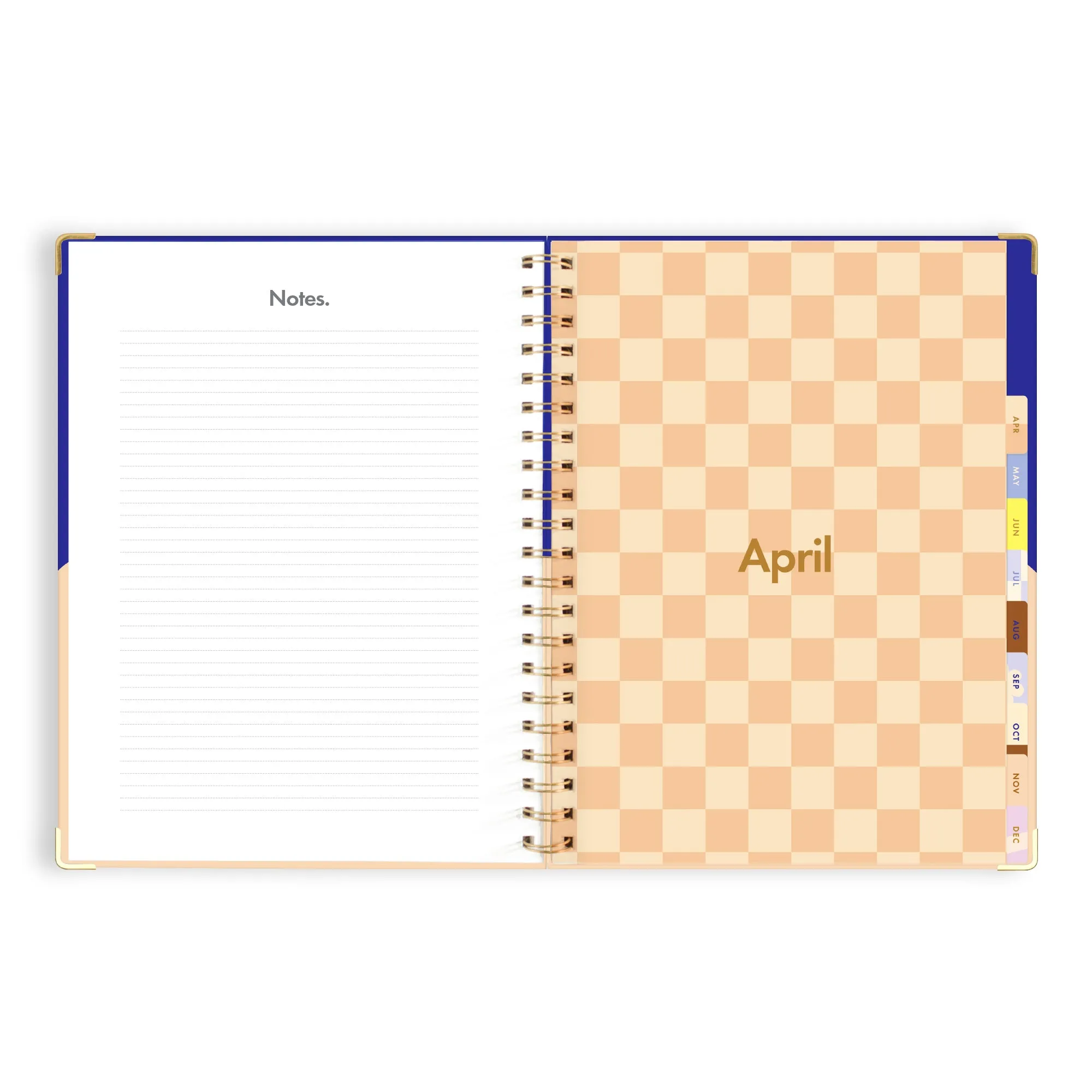 2025 A4 Academic Vertical Planner - Cobalt Ripple