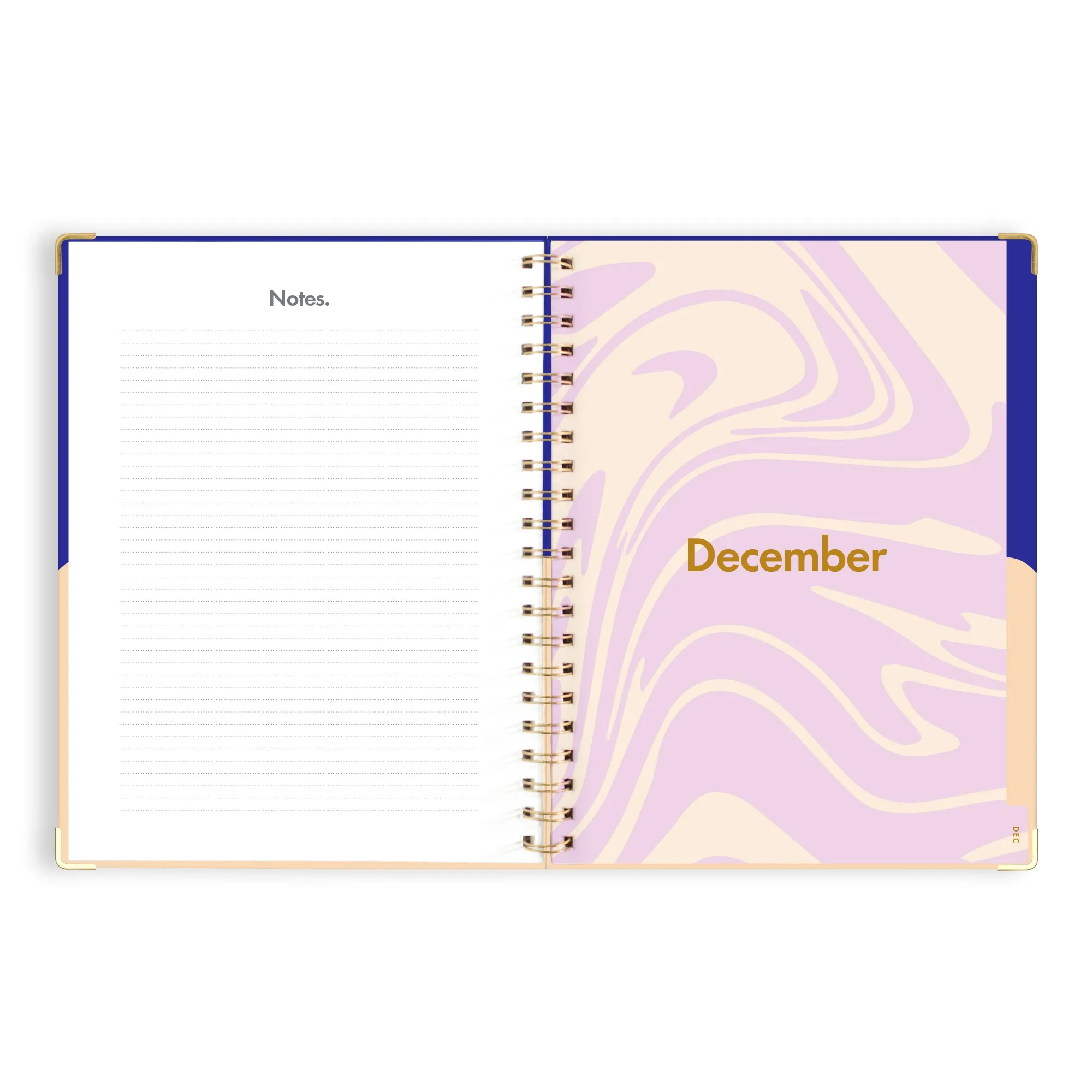 2025 A4 Academic Vertical Planner - Cobalt Ripple
