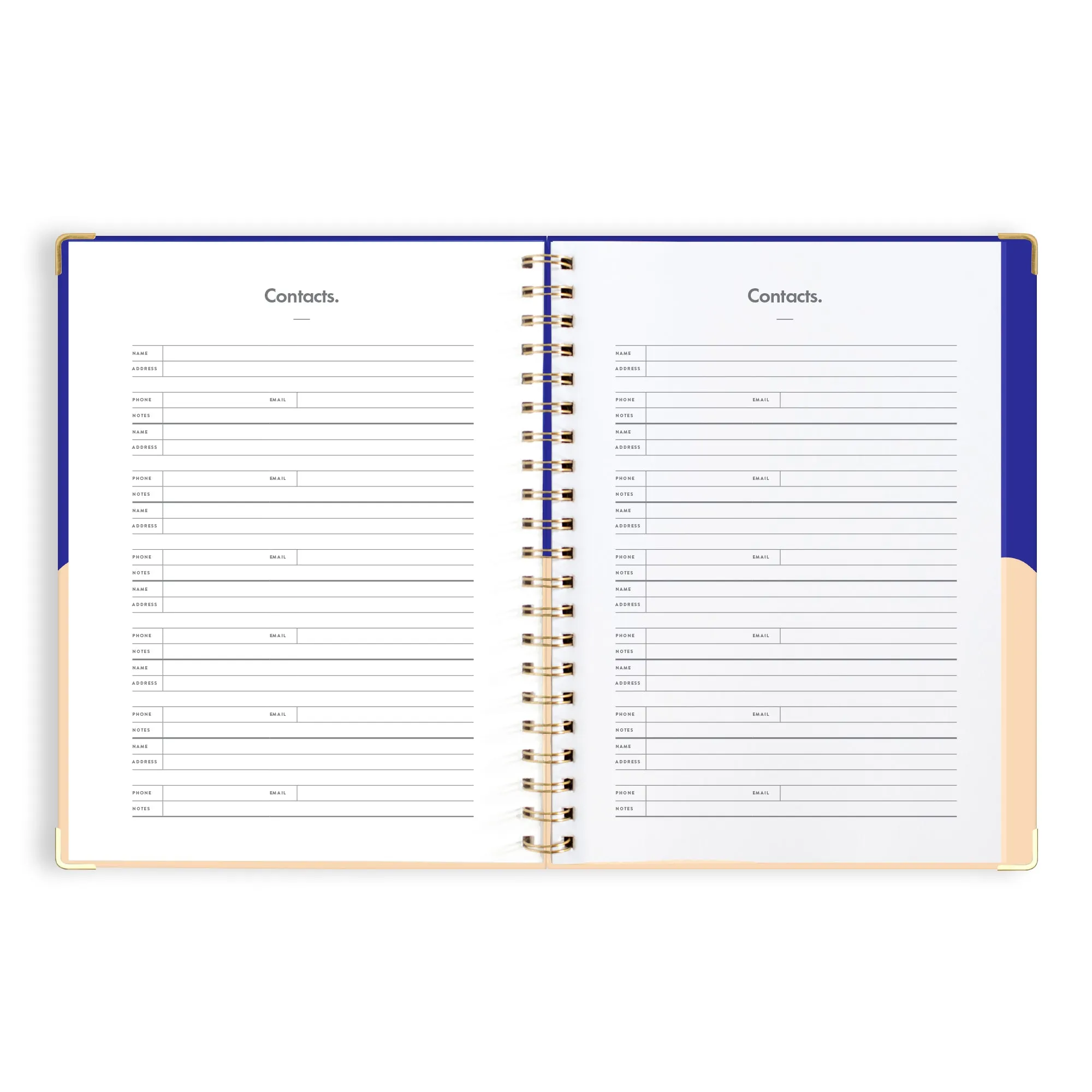 2025 A4 Academic Vertical Planner - Cobalt Ripple