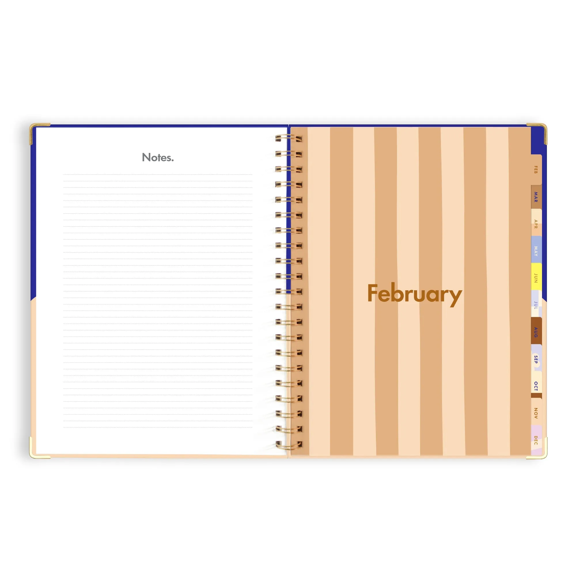 2025 A4 Academic Vertical Planner - Cobalt Ripple