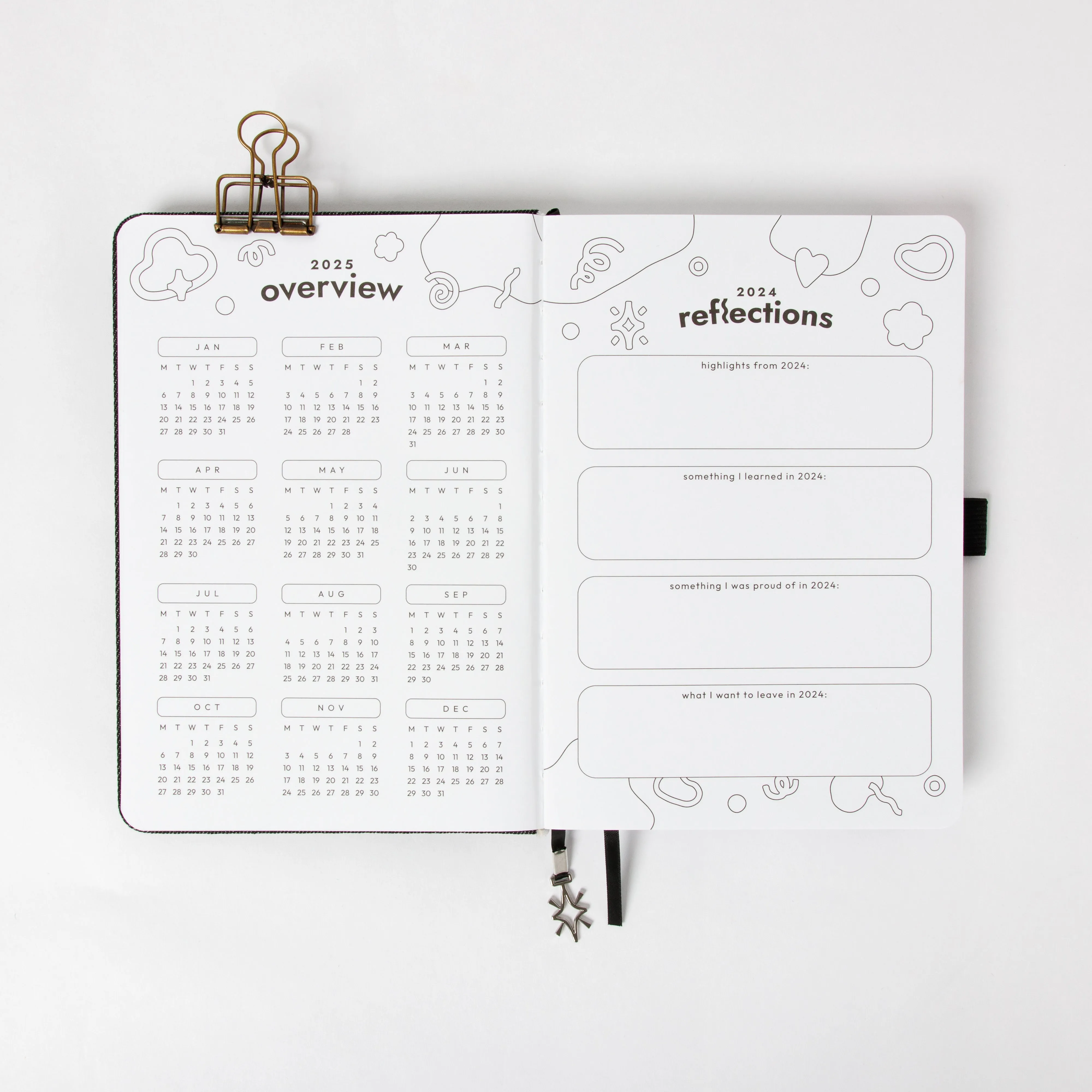 2025 Doodle Planner: Powderpuff Pink