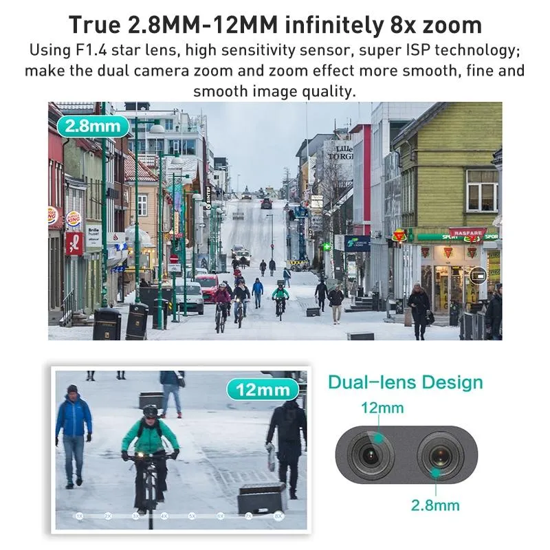 400W Dual Screen Dual Channel Ip Camera With Synchronous Monitoring