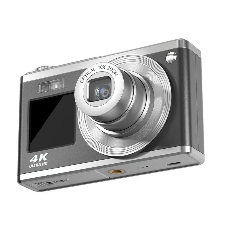 4K HD Digital Camera | 60MP | Dual Screen Selfie Camera | No Memory | Black Edition