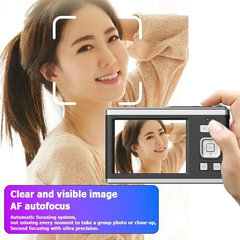 4K HD Digital Camera | 60MP | Dual Screen Selfie Camera | No Memory | White Edition