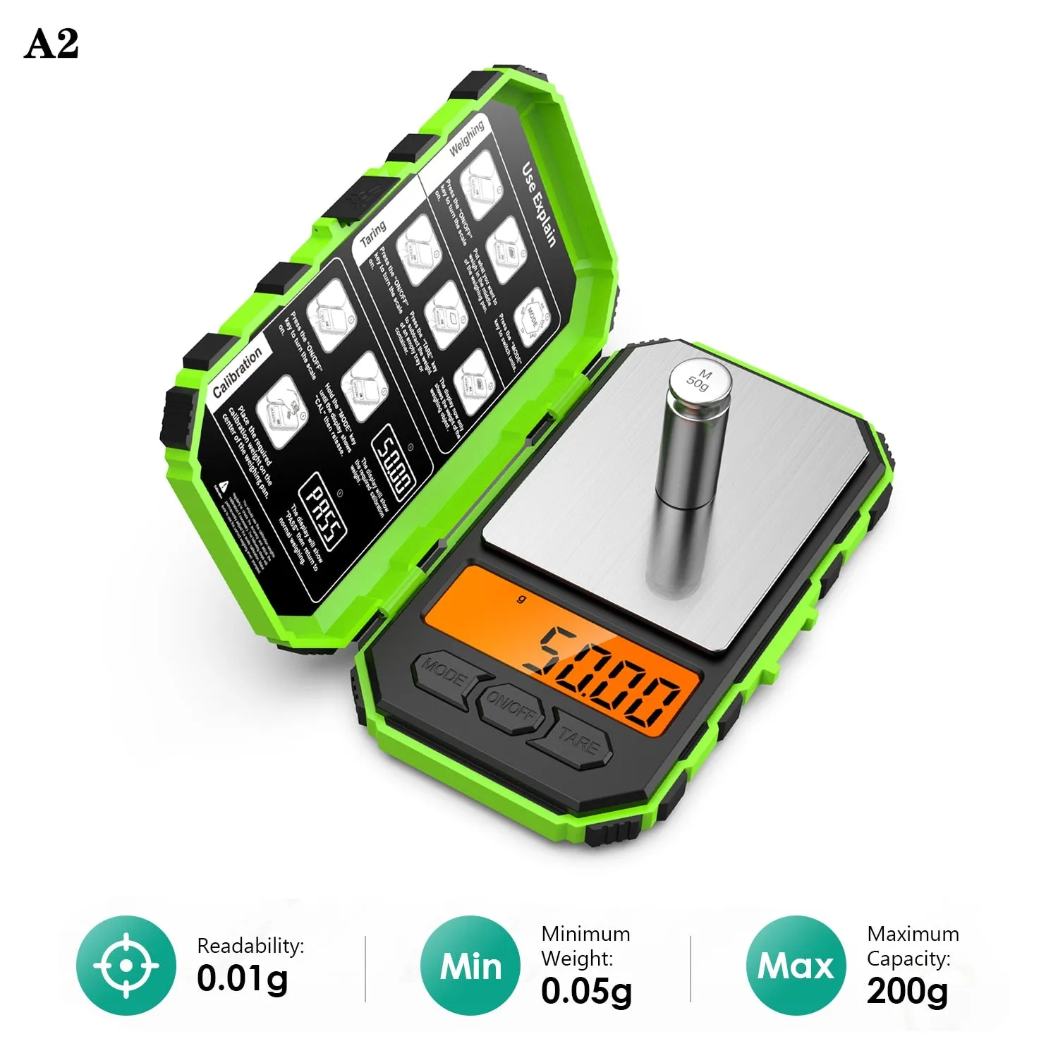 50g / 0.001g Digital Scales With 20g Calibration Weights | 2 Options