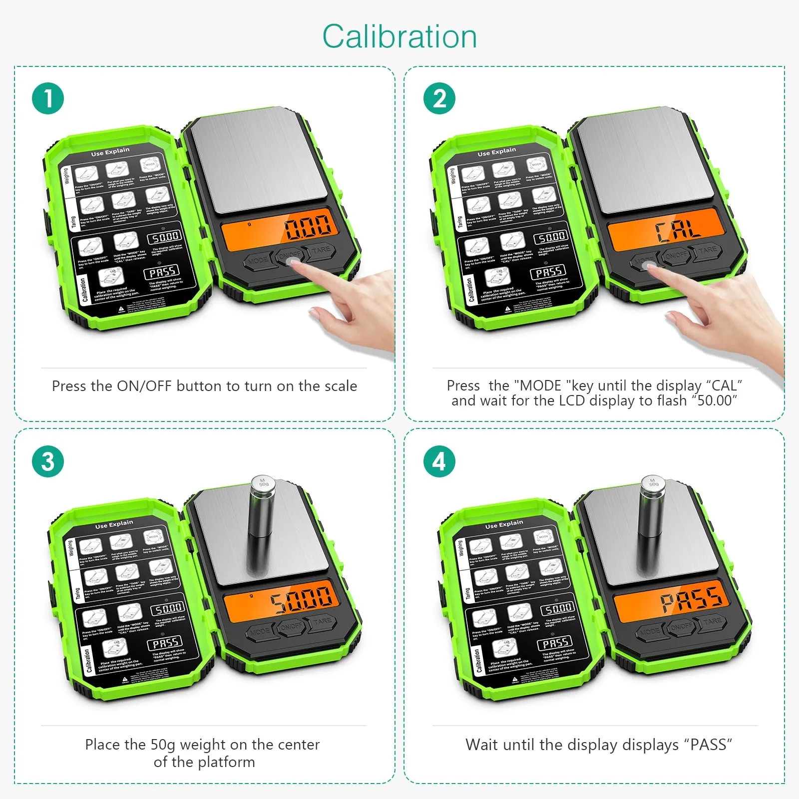 50g / 0.001g Digital Scales With 20g Calibration Weights | 2 Options