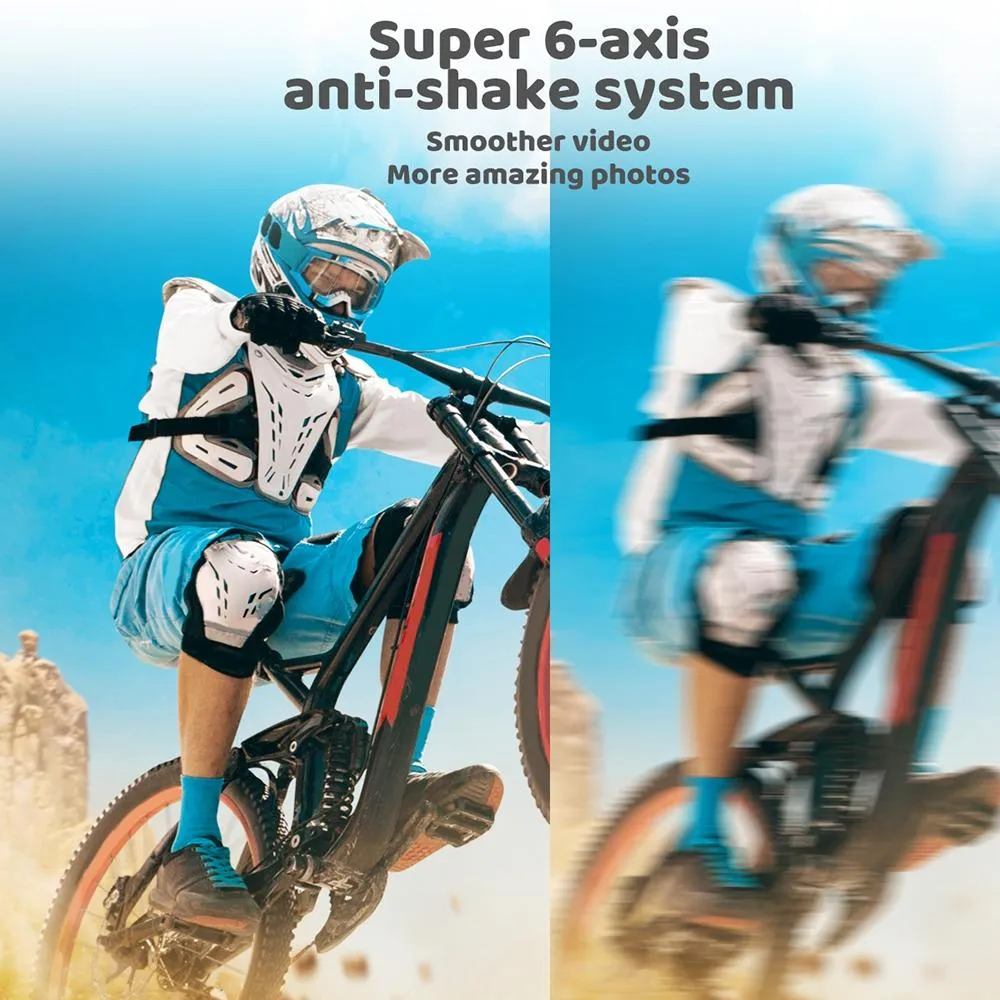 5k/30fps Wifi Hd Anti Shake Remote Touch Dual Screen Ip68 Waterproof Sports Camera