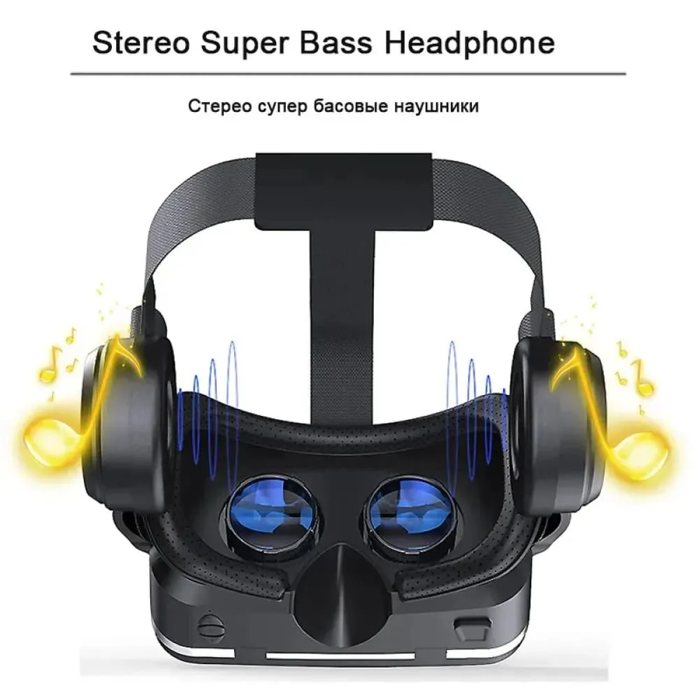 6.0 Version 3d Virtual Reality Stereo Helmet Vr Headset with Remote Control for Ios Android