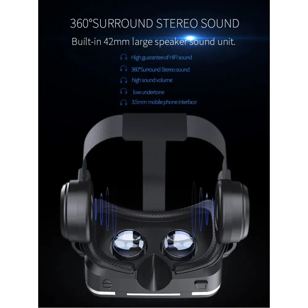6.0 Version 3d Virtual Reality Stereo Helmet Vr Headset with Remote Control for Ios Android