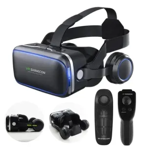 6.0 Version 3d Virtual Reality Stereo Helmet Vr Headset with Remote Control for Ios Android