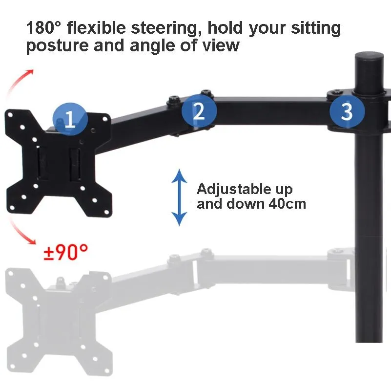 Adjustable Dual Monitor Stand for Desktop
