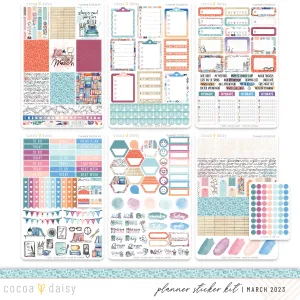 Bookish Planner Sticker Kit March 2023