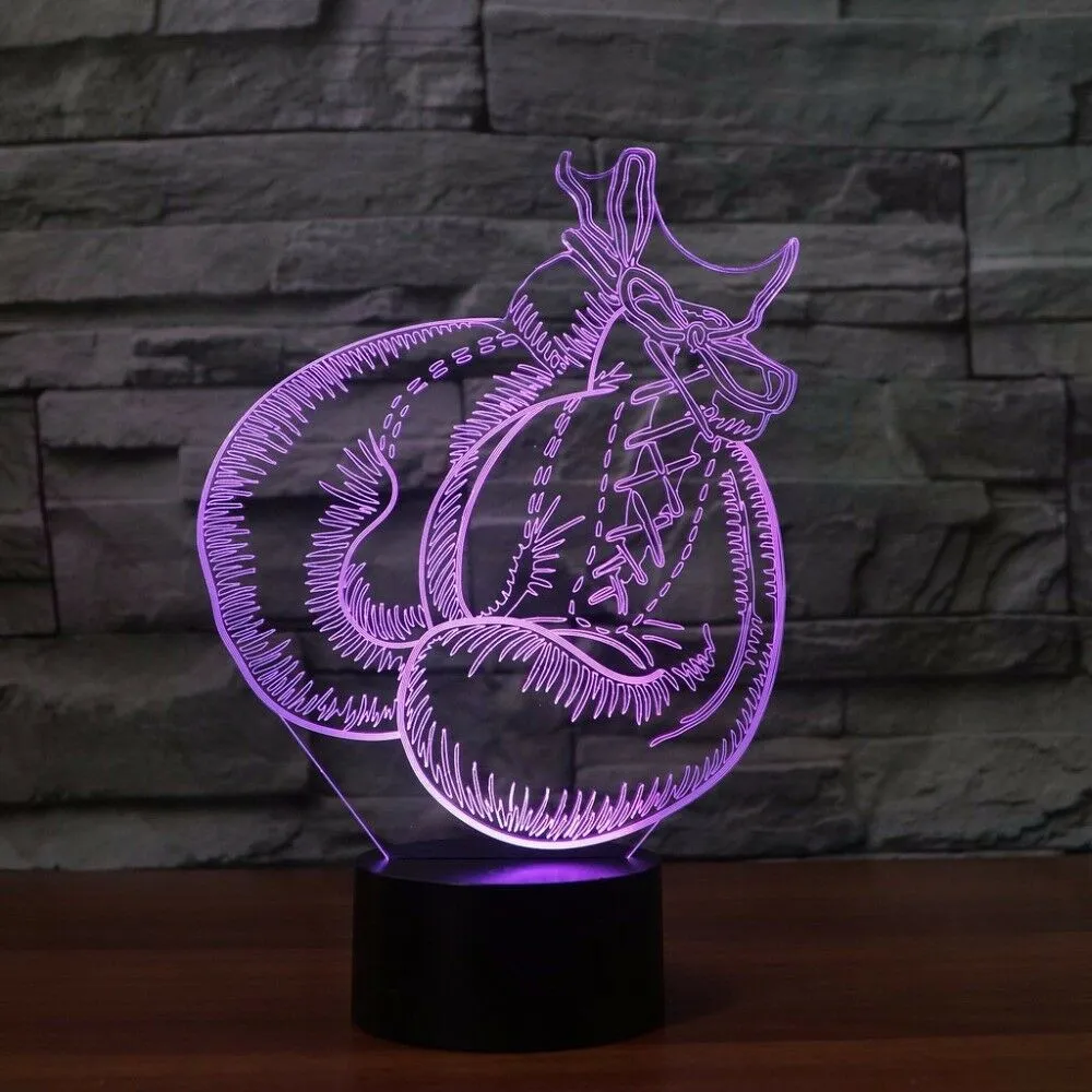 BOXER GLOVES MMA MUAY THAI  3D NIGHT LIGHT