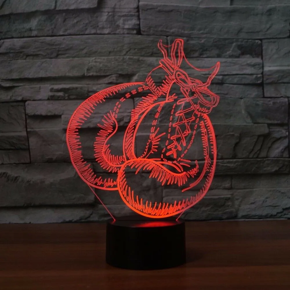 BOXER GLOVES MMA MUAY THAI  3D NIGHT LIGHT