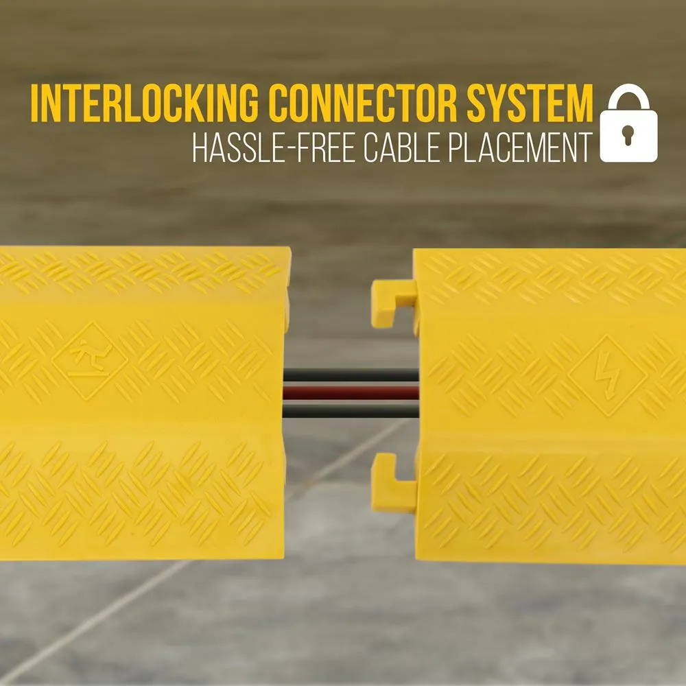 Cable Protective Cover Ramp, Cord/Wire Concealment Protection Track, Extra Wide