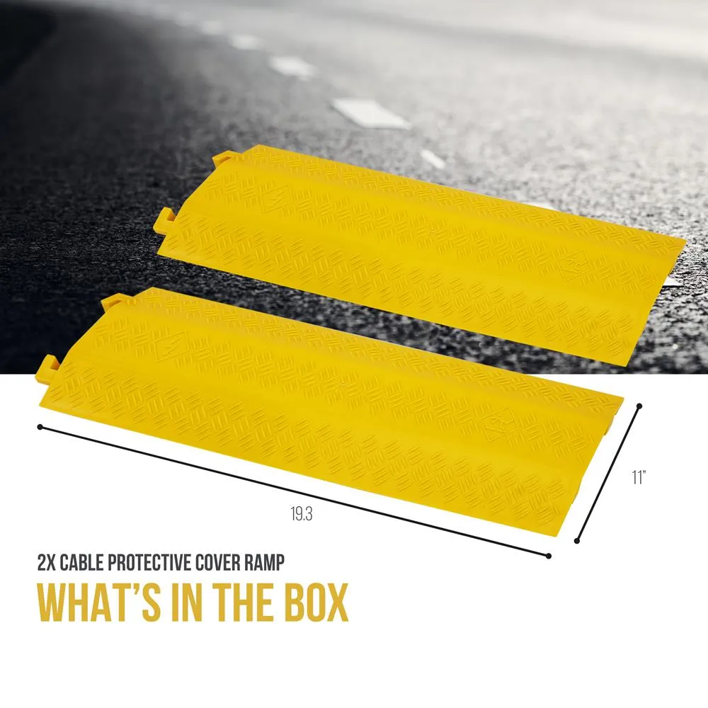 Cable Protective Cover Ramp, Cord/Wire Concealment Protection Track, Extra Wide