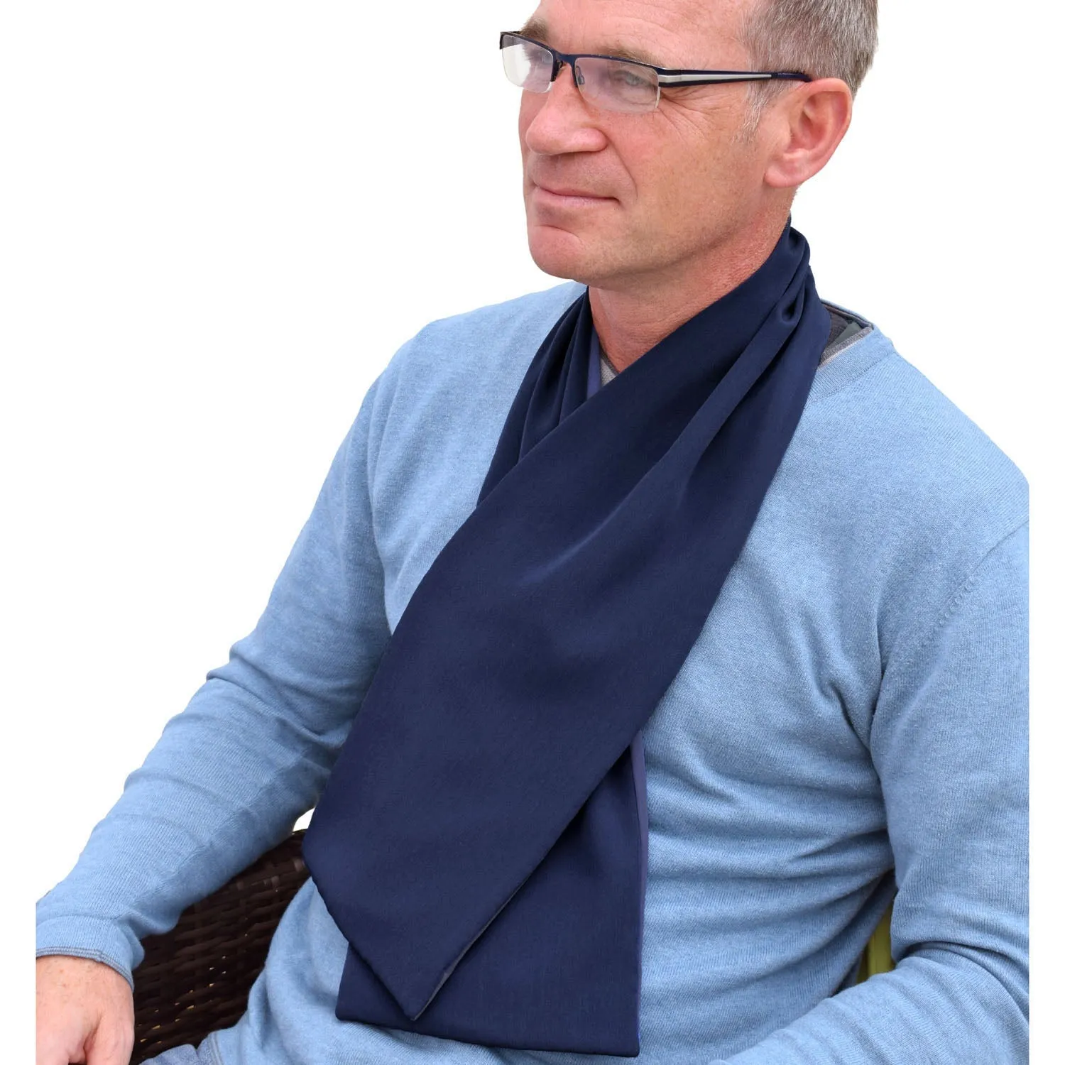 Cross Scarf Clothing Protector - Navy Blue (UK VAT Exempt)