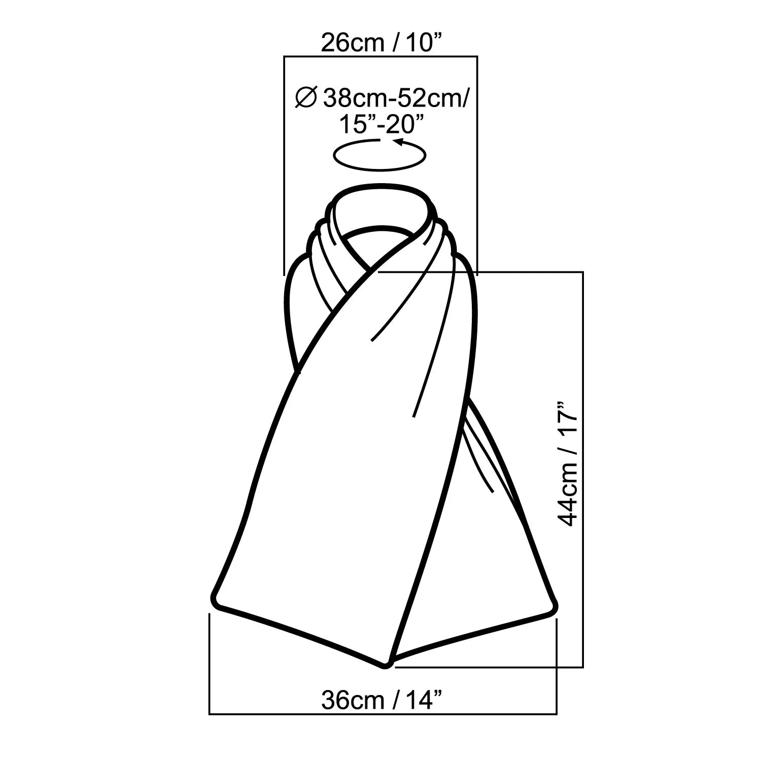 Cross Scarf Clothing Protector - Navy Blue (UK VAT Exempt)