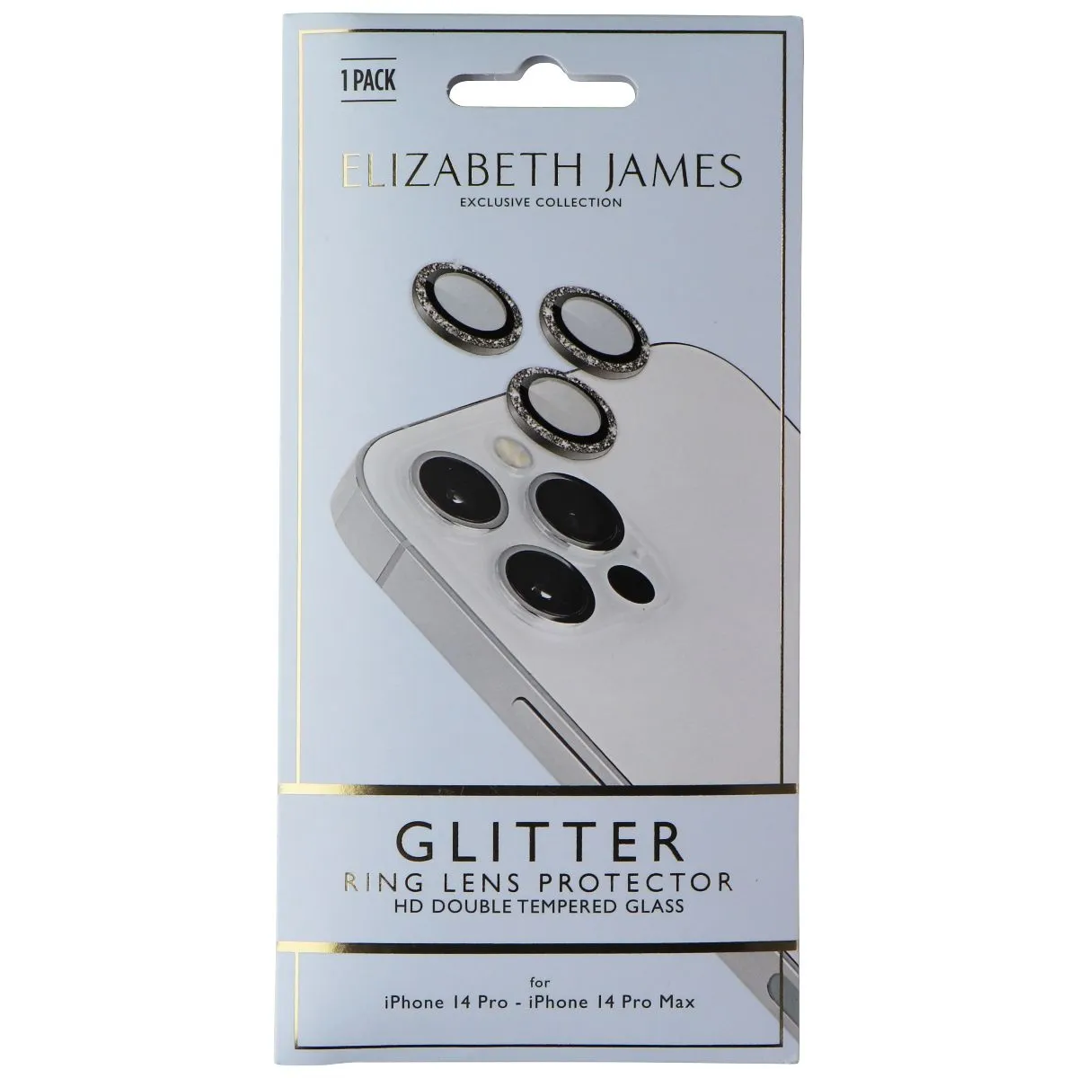 Elizabeth James Glitter Lens Protectors for iPhone 14 Pro/14 Pro Max - Champagne