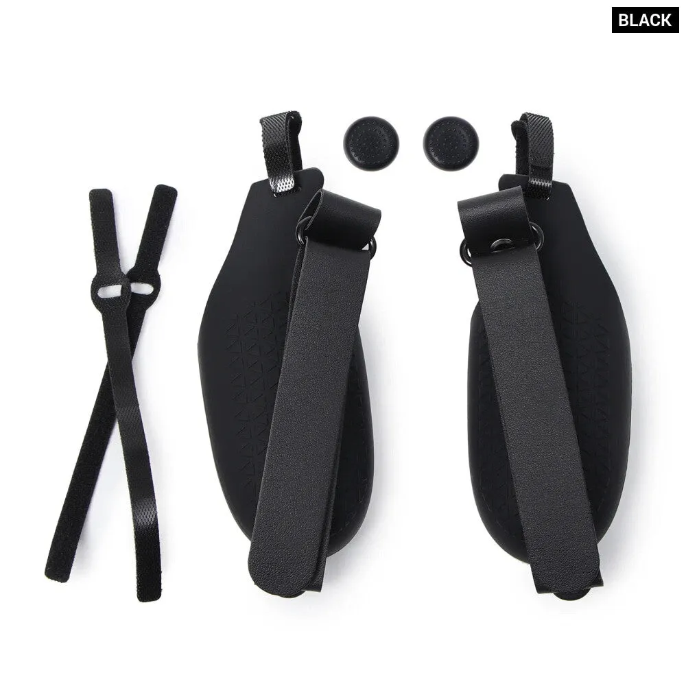 For Oculus Quest 2 Touch Controller Silicone Shell Half Pack Handle Grip Protective Cover with Strap