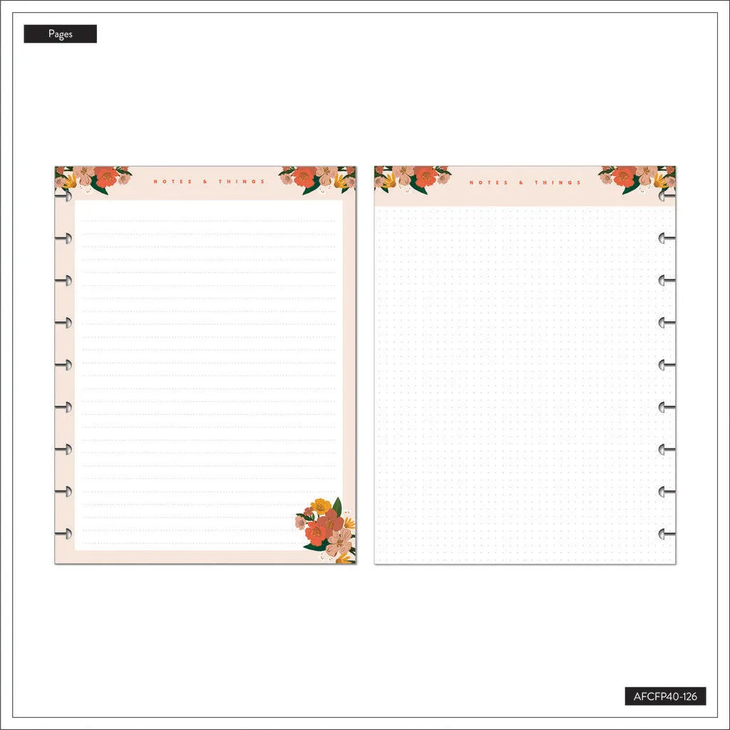 Happy Planner Breathe Live Explore Classic Fill Paper - Lined   Dot Grid