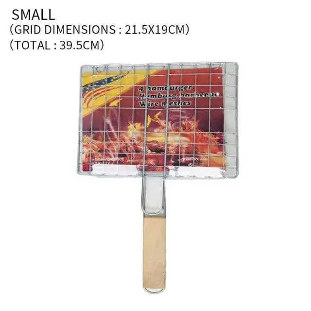 Non-stick BBQ Fish Clip Portable BBQ Grilling Basket Heat-resistant Barbecue Fish Clip Net Outdoor Camping Tools