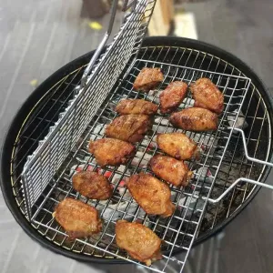 Non-stick BBQ Fish Clip Portable BBQ Grilling Basket Heat-resistant Barbecue Fish Clip Net Outdoor Camping Tools