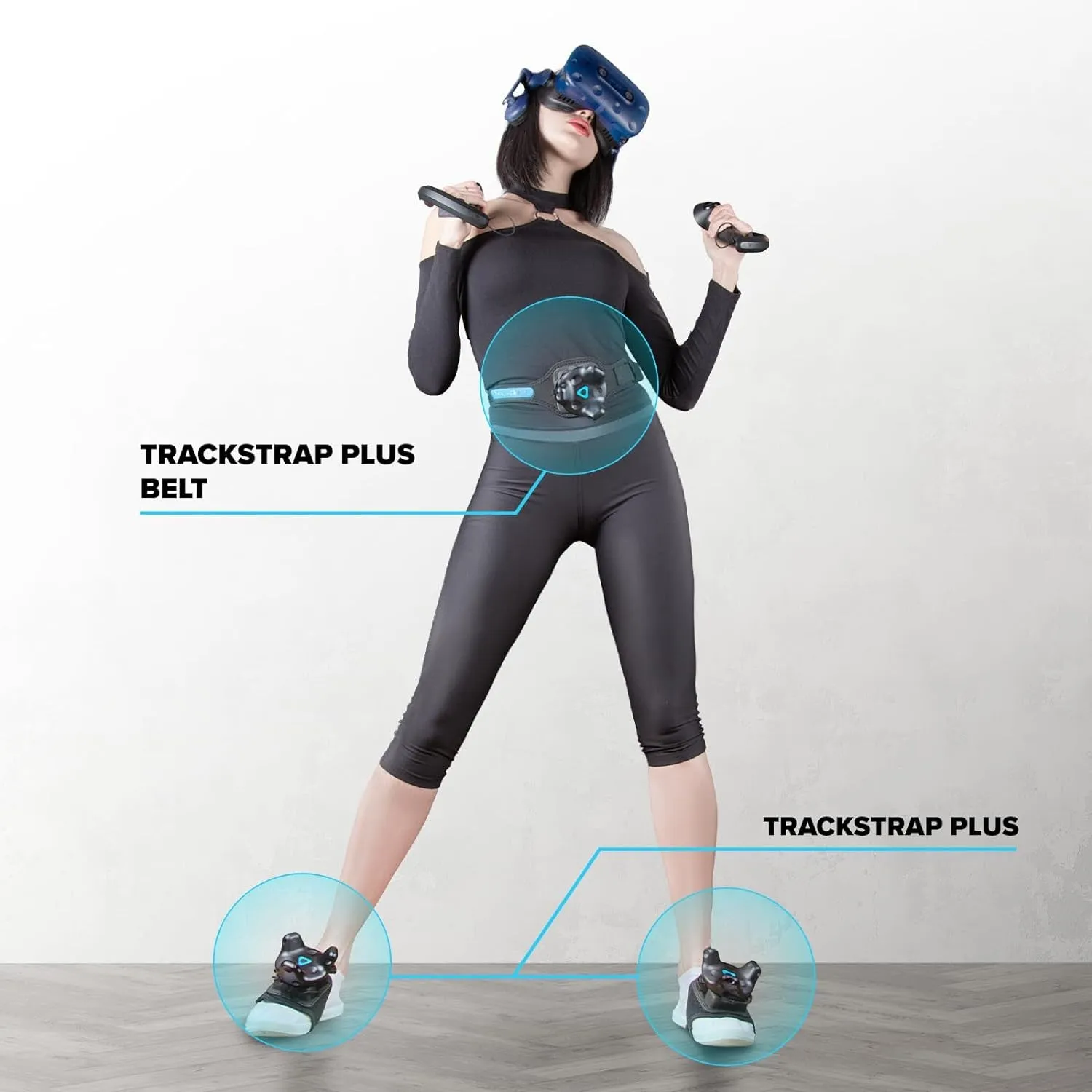 Rebuff Reality Trackstrap plus - VIVE Tracker 3.0 / VIVE Tracker (Sold Separately) Full Body Tracking - 10  Hrs 6,000Mah Battery