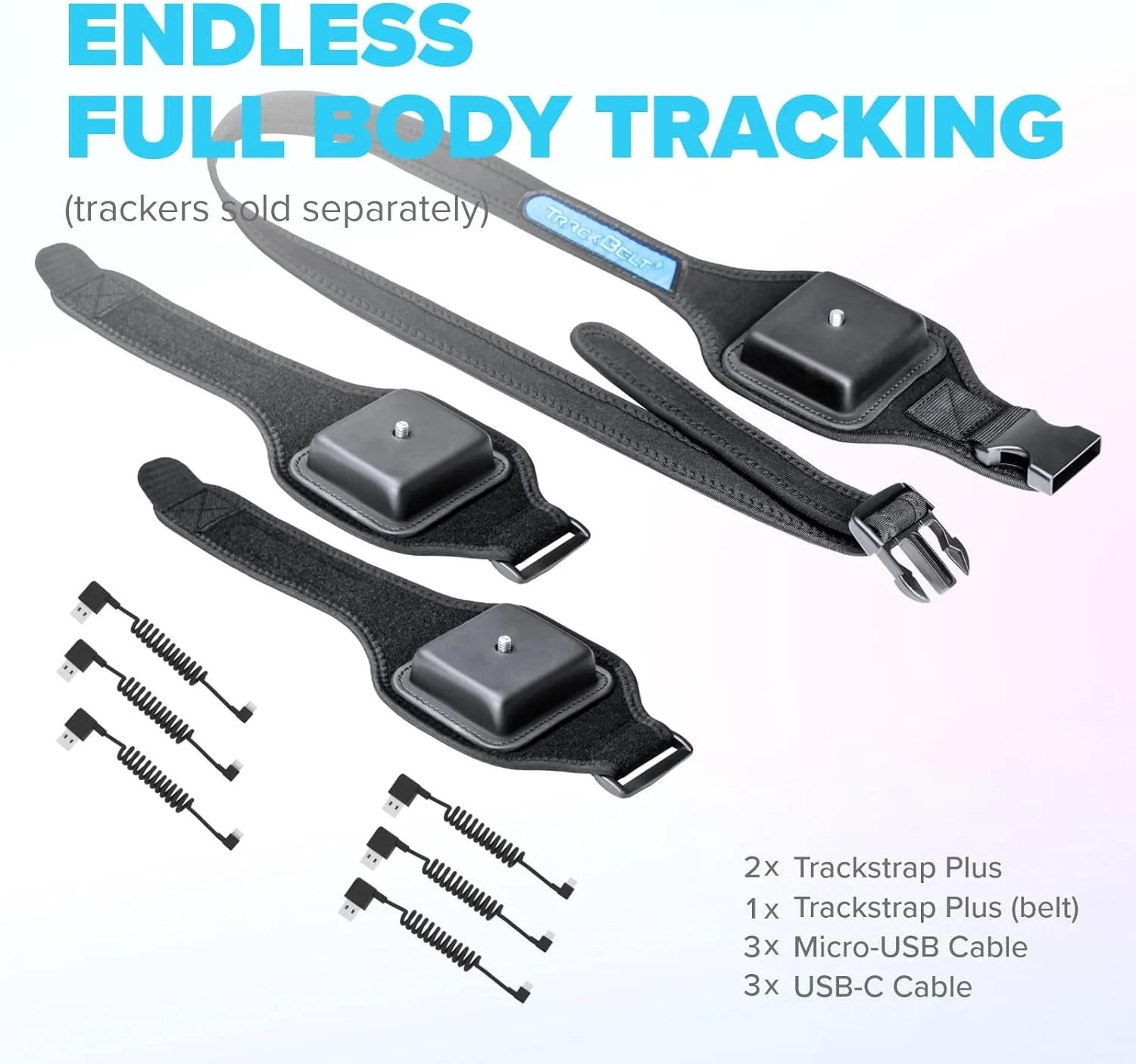 Rebuff Reality Trackstrap plus - VIVE Tracker 3.0 / VIVE Tracker (Sold Separately) Full Body Tracking - 10  Hrs 6,000Mah Battery