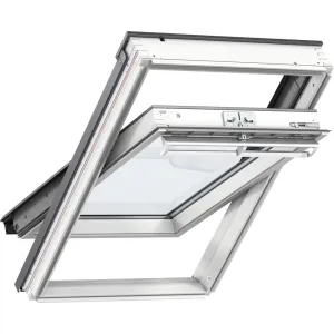 VELUX GGL MK08 2070Q Enhanced Security White Painted Centre-Pivot Window (78 x 140 cm)